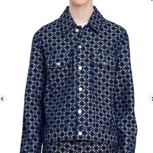 Sandro Square Cross Denim jacket blue - S